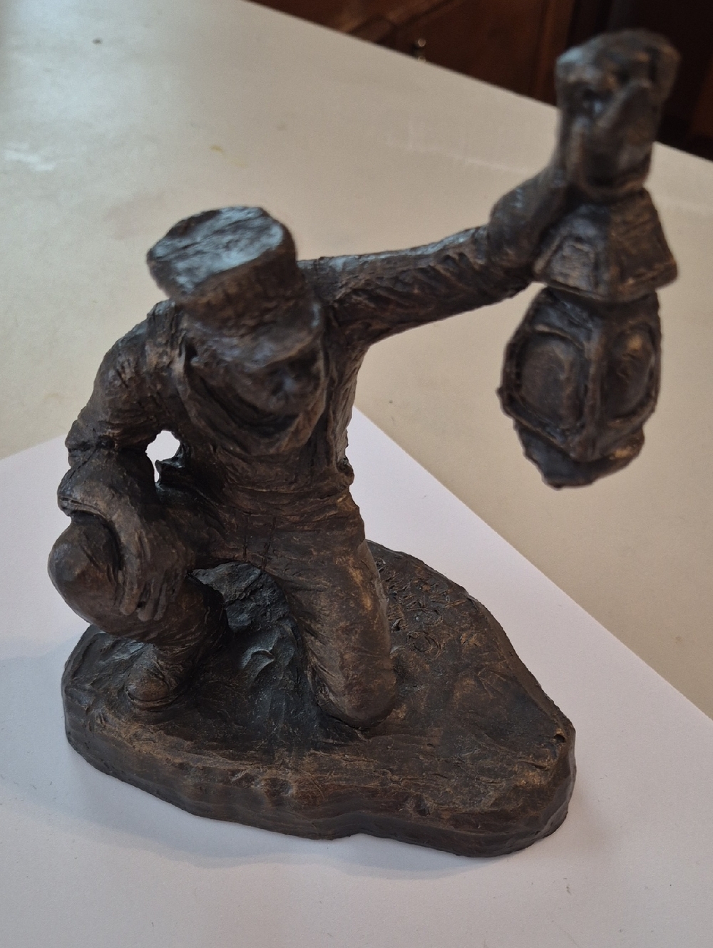 Vintage Retired Michael Garman‎ Bronze-Tone Kneeling Brakeman